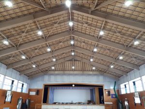 体育館照明設備改修工事