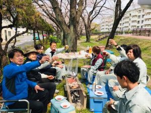 新人歓迎会「花見」